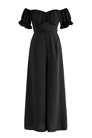 Enterizo con hombros descubiertos (negro)