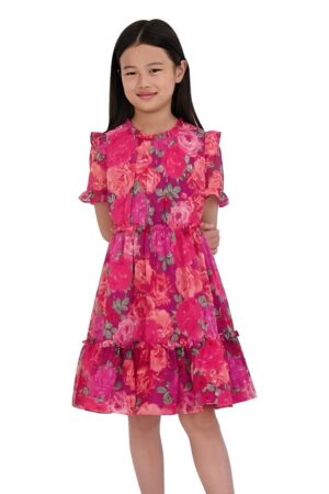 Vestido de Gasa Metálica Wonder Nation para niña T4