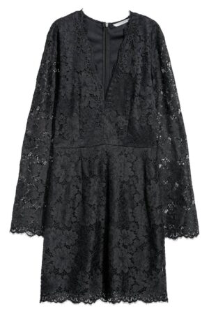 Vestido con escote de pico (XXS)